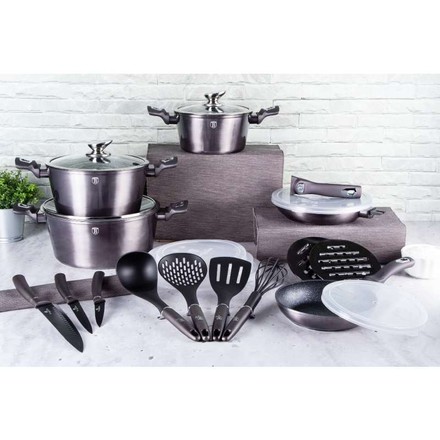 Pánev s mramorovým povrchem Berlingerhaus BH-6904 Pánev s mramorovým povrchem sada 3 ks Carbon PRO Line (7)