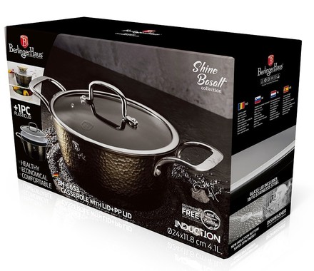 Pánev s titanovým povrchem Berlingerhaus BH-6653 24 cm Shine Basalt Collection (5)