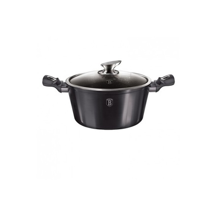 Kastrol s poklicí s mramorovým povrchem Berlingerhaus BH-6892 20 cm Carbon PRO Line