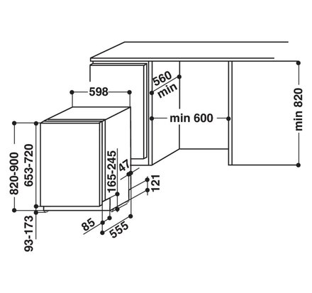 Vestavná myčka nádobí Whirlpool WIC 3C26 F (4)