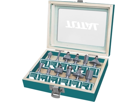 Frézy tvarové Total TACSR1121 frézy tvarové do dřeva, sada 12ks