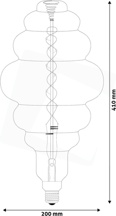 LED žárovka Avide (9570253) BIXBY jumbo filament 8W 2400K E27 (3)