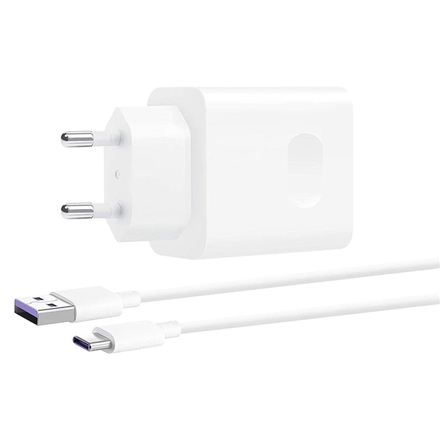 Nabíječka do sítě Huawei SuperCharge 22.5W, 1x USB, + USB-C kabel 1m - bílá (1)
