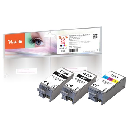 Inkoustová náplň Peach Canon PGI-35/ CLI-36 MultiPack Plus, 2x8, 5ml, 1x11ml, kompatibilní
