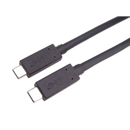 USB kabel PremiumCord Thunderbolt 3, 40Gbps, USB4, 1, 2m - černý