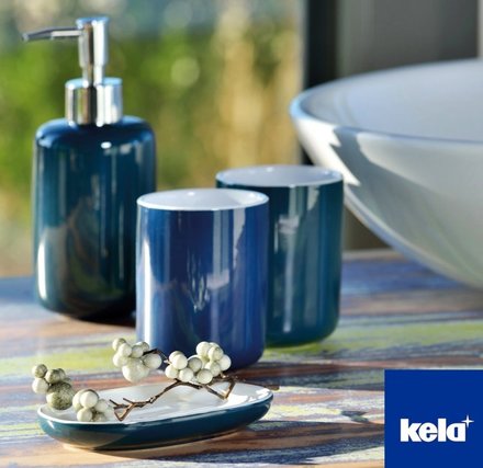 Miska na mýdlo Kela KL-20508 Miska na mýdlo ISABELLA keramika tm.modrá (2)