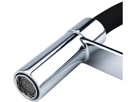 Umyvadlová páková baterie Balletto 81130 baterie umyvadlová, stojánková s flexibilním ramínkem, 25mm, černá (1)