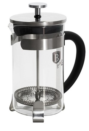Konvička na čaj a kávu Berlingerhaus BH-1787 Konvička na čaj a kávu French Press 600 ml černá