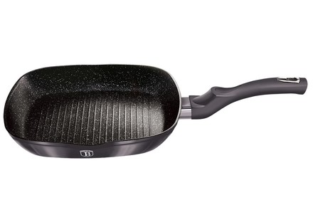 Pánev grilovací s mramorovým povrchem Berlingerhaus BH-6909 a poklicí 28 cm Carbon PRO Line (5)