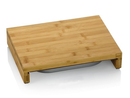 Krájecí prkénko Kela KL-12552 se zásuvkou KENINA bambus 36 x 27 x 7 cm