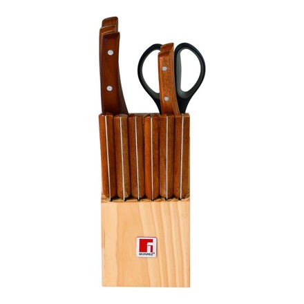Sada nožů Bergner BG-8911-MM v dřevěném bloku 6 ks NATURE (1)
