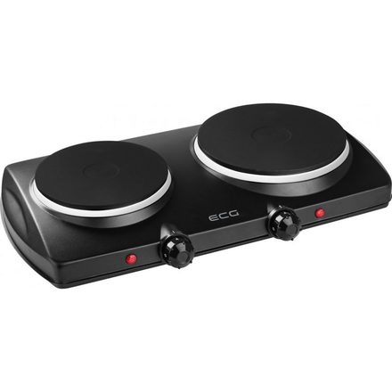 Elektrický dvouplotýnkový vařič ECG EV 2512 Black (1)