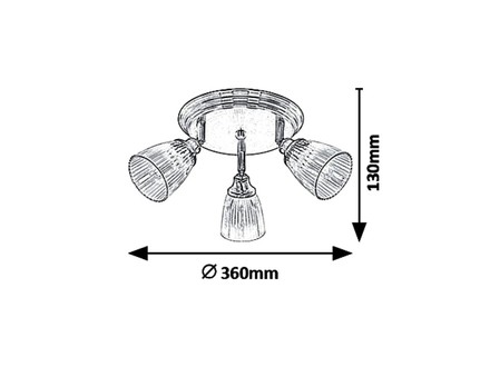 Bodové stropní svítidlo Rabalux 5016 Martha 3xE14/40W/230V (1)