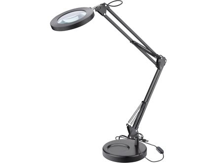 Stolní lampa Extol Light 43160 s lupou, USB napájení, 2400lm, 3 barvy světla, 5x zvětšení