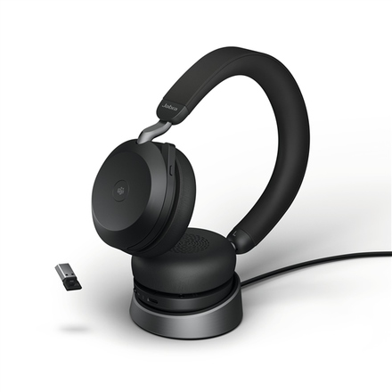 Polootevřená sluchátka Jabra Evolve2 75, USB-A, MS Stereo Stand, Black
