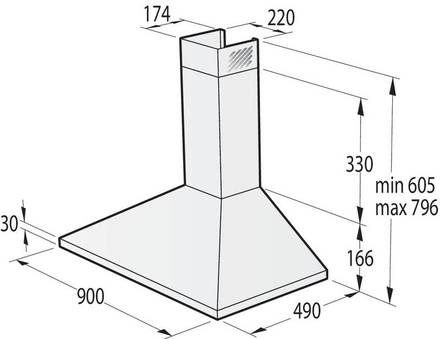 Komínový odsavač par Gorenje WHC929E4X (5)