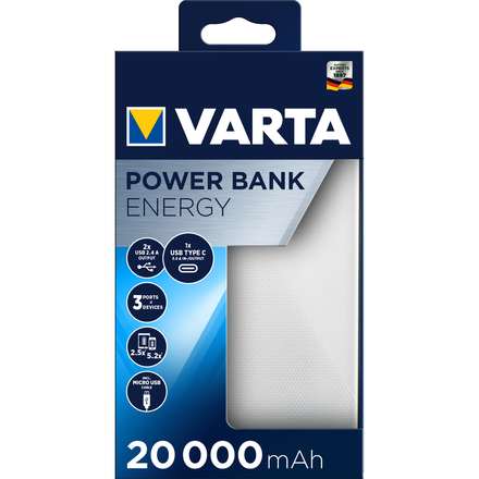 Záložní zdroj Varta Power Bank Energy 20000 mAh