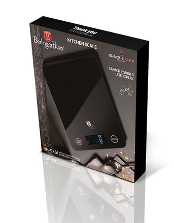 Kuchyňská váha Berlingerhaus BH-9361 Váha kuchyňská digitální 5kg Black Rose Collection (1)