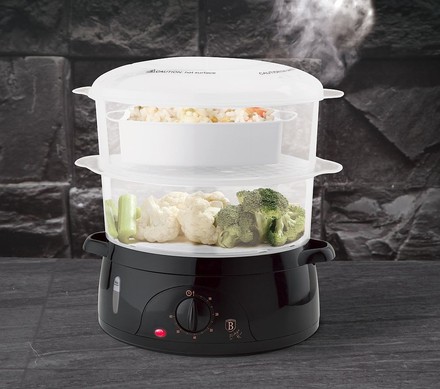 Parní hrnec Berlingerhaus BH-9378 Parní hrnec elektrický dvoupatrový Black Rose Collection (4)