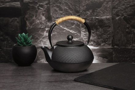 Konvice na čaj Berlingerhaus BH-7801 litinová 1,2 l černá (2)