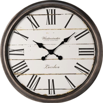 Nástěnné hodiny Segnale KO-KL5000210 Hodiny nástěnné WESTMINSTER 76 cm bílá