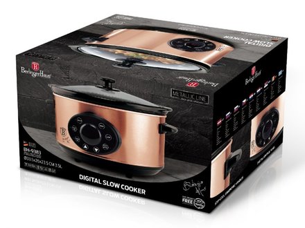 Pomalý hrnec Berlingerhaus BH-9383 s poklicí Slow Cooker 3,5 l Black Rose Collection (6)