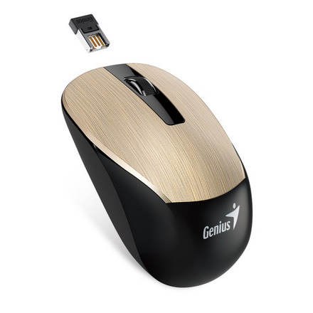 Počítačová myš Genius NX-7015 / optická / 3 tlačítka / 1600dpi - zlatá