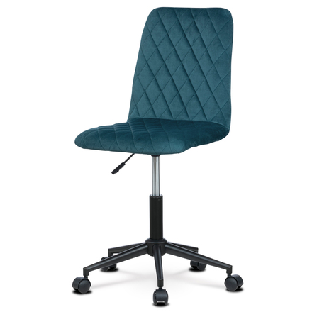 Kancelářská židle Autronic Kancelářská židle dětská, potah modrá sametová látka, výškově nastavitelná (KA-T901 BLUE4)