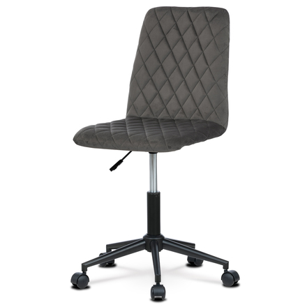 Kancelářská židle Autronic Kancelářská židle dětská, potah šedá sametová látka, výškově nastavitelná (KA-T901 GREY4)