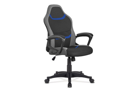 Kancelářská židle Autronic Kancelářská a herní židle, potah modrá, šedá a černá látka, houpací mechanismus (KA-L611 BLUE)