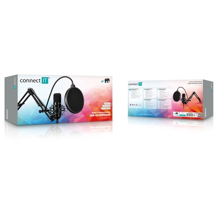 Mikrofon Connect IT ProMic USB s POP filtrem - černý (6)