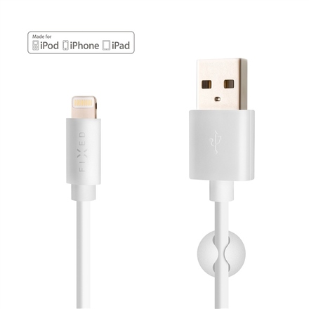 USB kabel Fixed USB/ Lightning, MFI, 20W, 2m - bílý