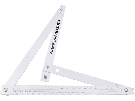 Úhelník stavařský Extol Premium (8825109) skládací, 600mm, hliníkový (1)