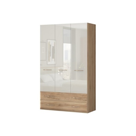 Šatní skříň Jela Skříň GALA - P32/GL pacific ořech/béžová lesk (P02825)