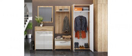 Šatní skříň Jela Skříň GALA - V2 pacific ořech/béžová lesk (SJ_GALA-V2-48/MI-71) (5)