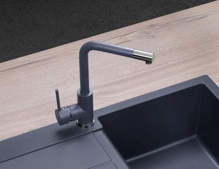 Páková kuchyňská vodovodní baterie Concept BDG4327dg granit TMAVĚ ŠEDÁ (2)