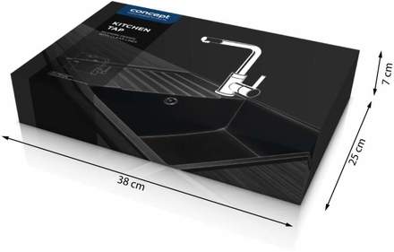 Páková kuchyňská vodovodní baterie Concept BDG4327dg granit TMAVĚ ŠEDÁ (4)