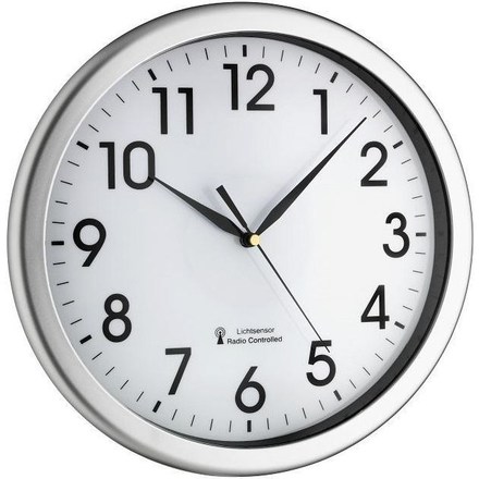 Nástěnné hodiny TFA 60.3519.02 CORONA, stříbrné