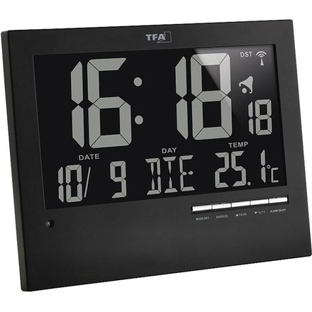 Nástěnné hodiny TFA 60.4508, černé