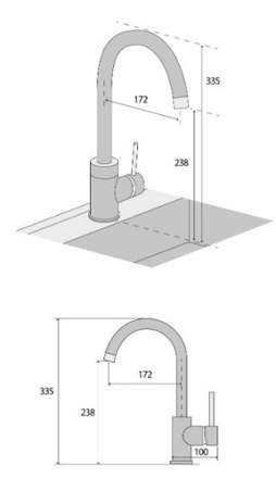 Páková kuchyňská vodovodní baterie Concept BDG3334be granit BÉŽOVÁ (3)