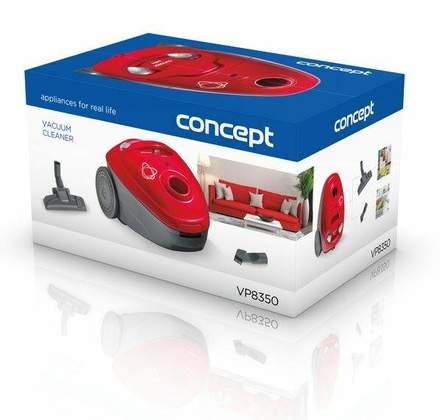 Podlahový sáčkový vysavač Concept VP8350 Bello červený (6)
