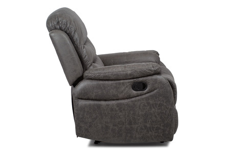 Televizní křeslo Autronic TV a relaxační křeslo, manuální polohování, potah šedá látka v dekoru vintage kůže (TV-4086 GREY) (2)