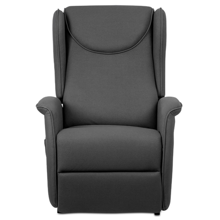 Televizní křeslo Autronic TV křeslo ušák + elektrické polohování, 2 motory 230 V  29 V, potah šedá látk (TV-1192 GREY2) (1)