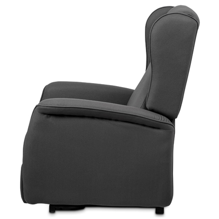Televizní křeslo Autronic TV křeslo ušák + elektrické polohování, 2 motory 230 V  29 V, potah šedá látk (TV-1192 GREY2) (5)