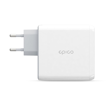 Nabíječka do sítě Epico GaN 100W, 1xUSB, 2x USB-C - bílá