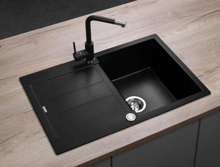 Páková kuchyňská vodovodní baterie Concept BDG4327bc granit ČERNÁ (1)