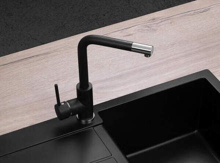 Páková kuchyňská vodovodní baterie Concept BDG4327bc granit ČERNÁ (2)