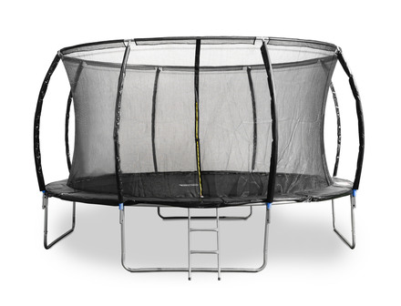 Trampolína G21 SpaceJump 430 cm, černá, s ochrannou sítí