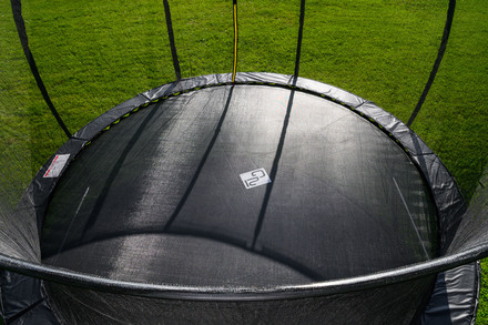 Trampolína G21 SpaceJump 430 cm, černá, s ochrannou sítí (9)