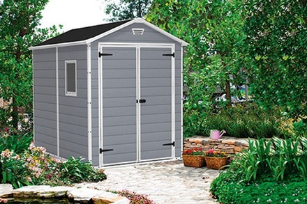 Zahradní domek Keter MANOR 6 x 8 DD šedý / bílý (3)